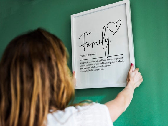 Family Definition Art Print, Christmas Gift Quote