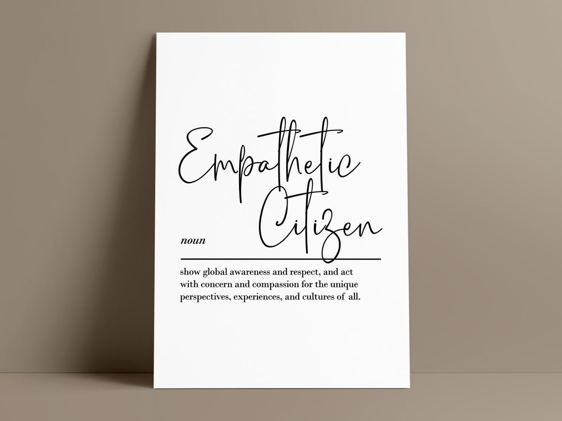 Empathetic Citizen Definition Dictionary Style Classroom Poster - Image 2