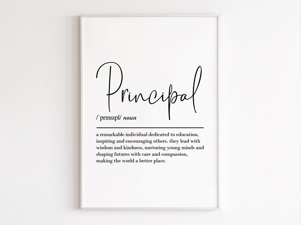 Principal Definition Art Print, Principal Gift - Image 3