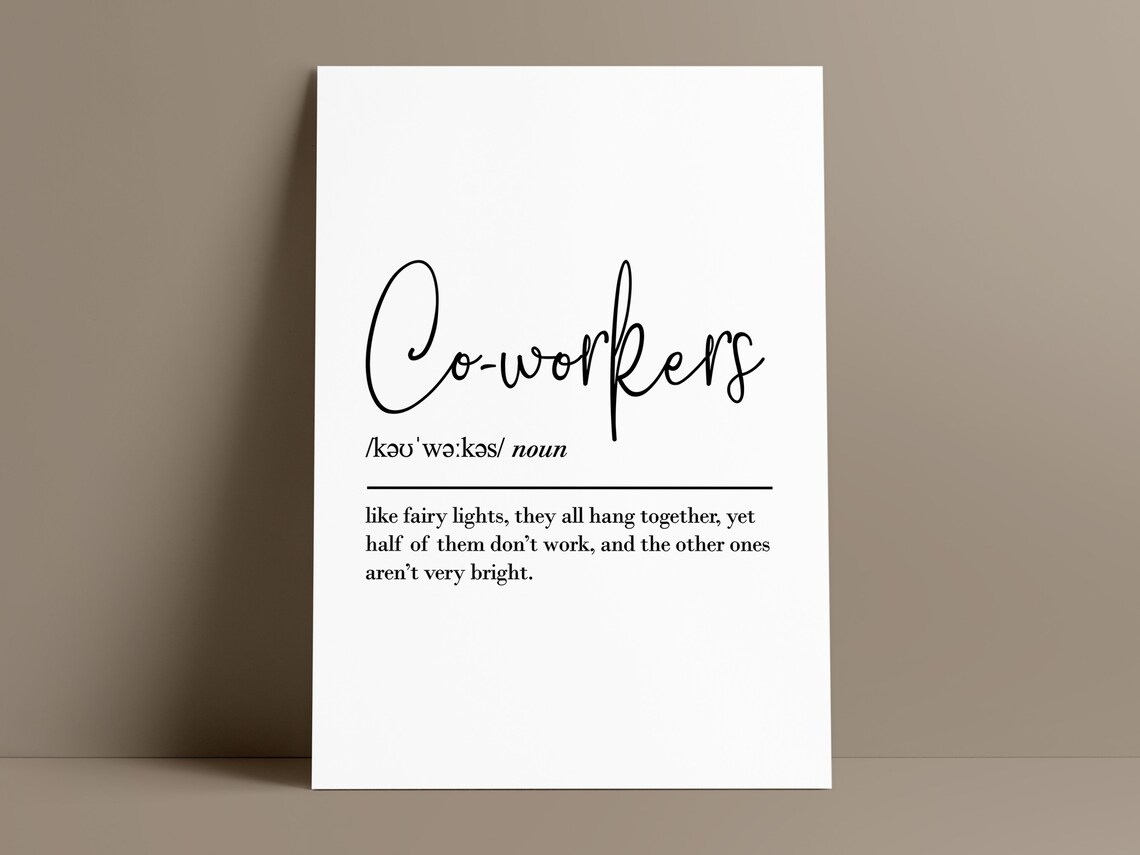 Coworkers Definition Art Print, Farewell Gift - Image 3
