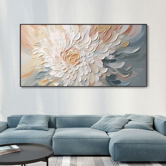 Wabi Sabi Floral Oil Painting, Minimalist Art Print