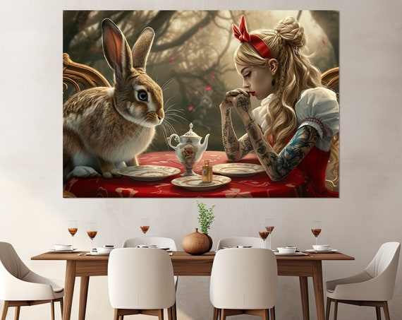Alice in Wonderland Abstract Nursery Art Print