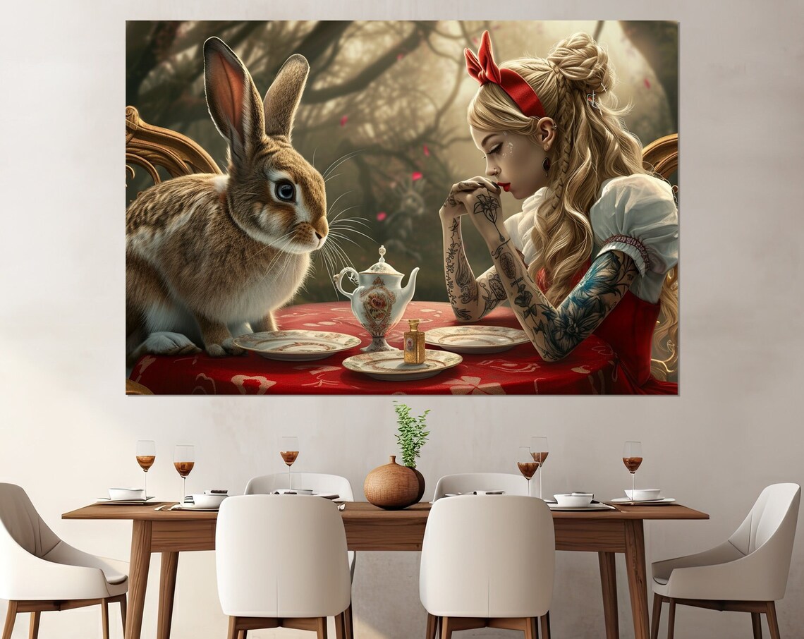 Alice in Wonderland Abstract Nursery Art Print