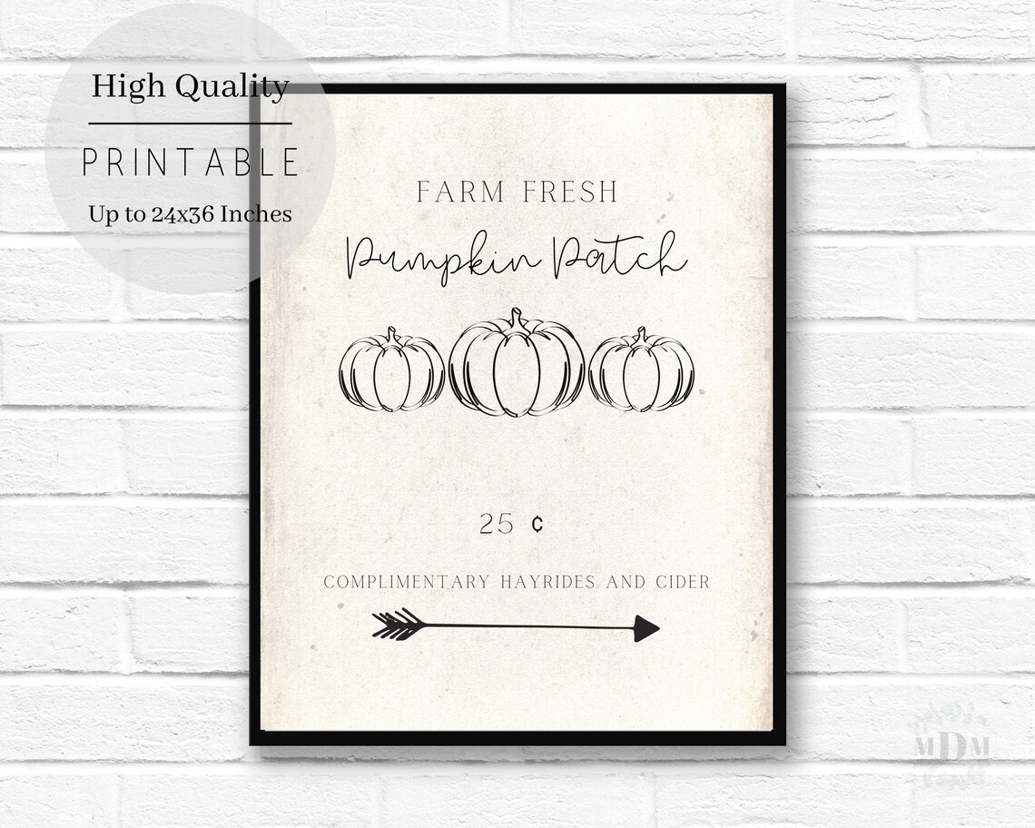 Fall Farm Fresh Pumpkins Farmhouse Art Print - Image 5