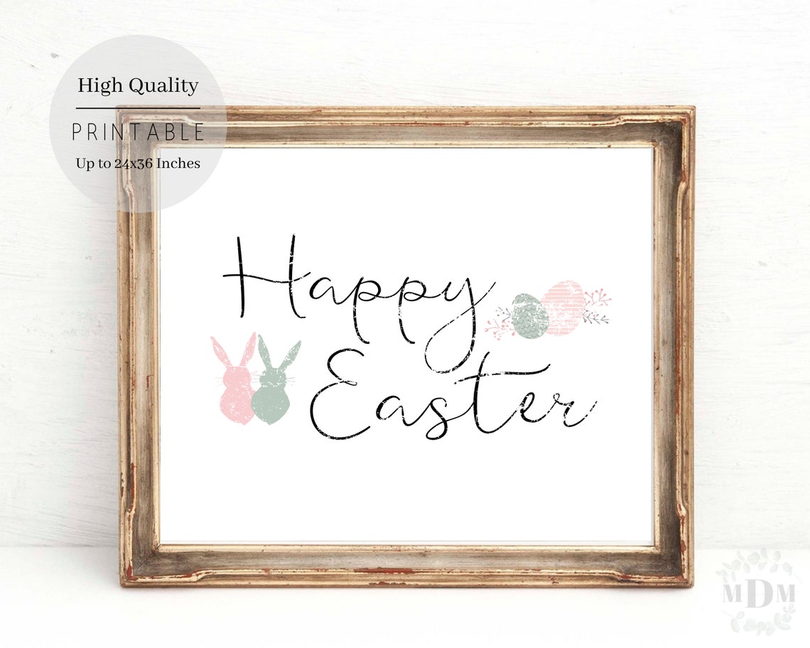 Easter Wall Art Easter Decor Easter Art Happy Easter Print Easter Prints Farmhouse Easter Decor Easter - Image 5