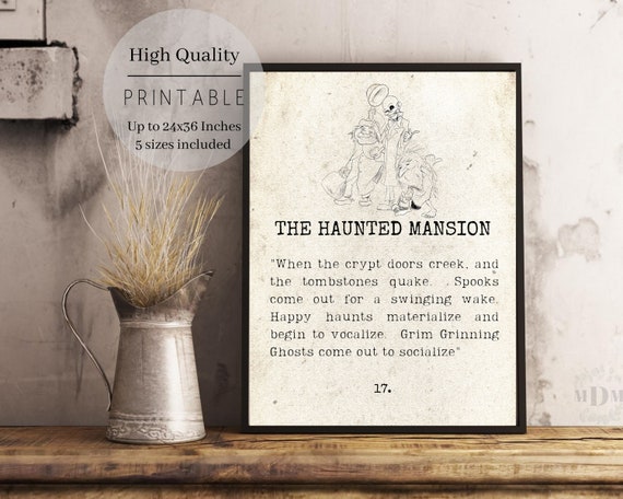 Halloween Haunted Mansion Grim Grinning Ghosts Art Print