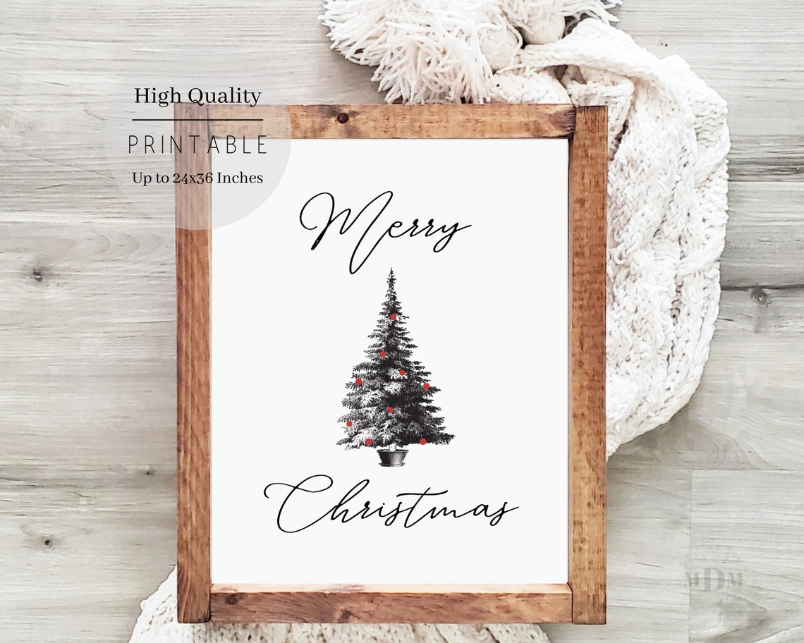 Christmas Merry Christmas Sign Christmas Decor Holiday Sign Christmas Poster Christmas Print Farmhouse Christmas Sign