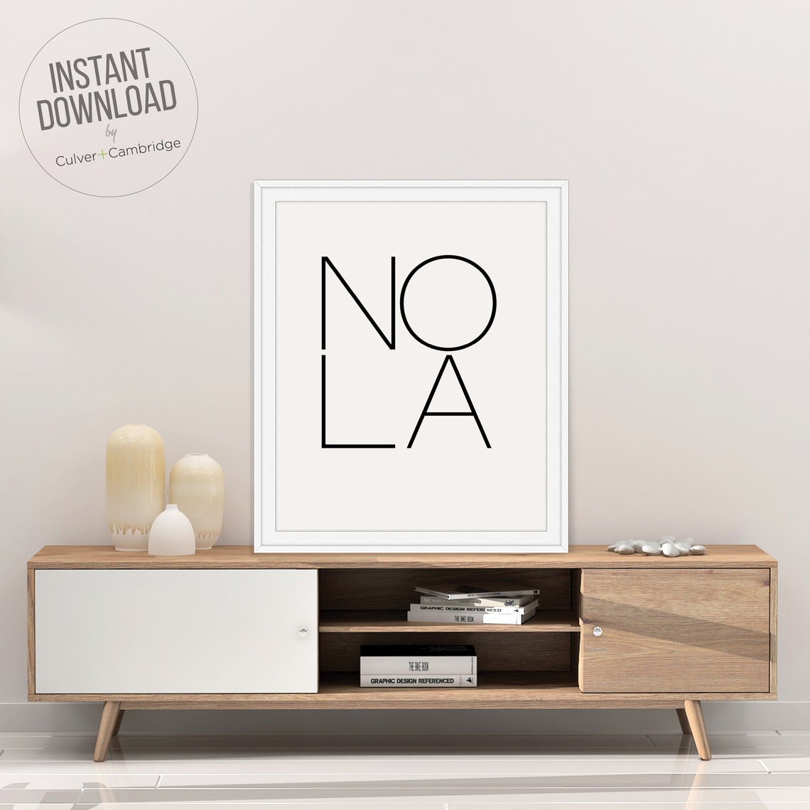 NOLA New Orleans Louisiana Minimalist Typography City Love Poster - Image 5