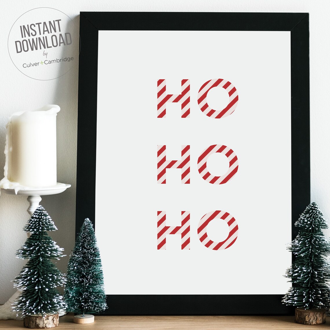 Ho Ho Ho Christmas Wall Art, Holiday Decor - Image 4