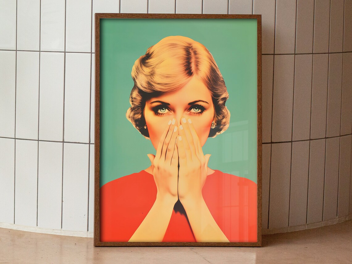 Funny Bathroom Print, Retro Toilet Wall Art - Image 3