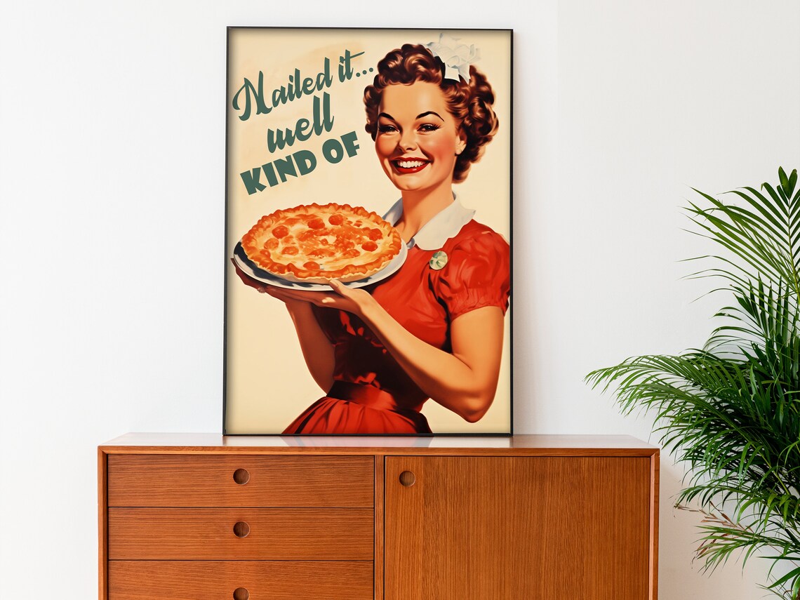 Retro Kitchen 50s Style Pie Print, Kitchen Art - Image 5