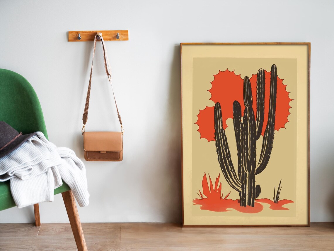 Retro Cactus Poster, Vintage Botanical Art - Image 5
