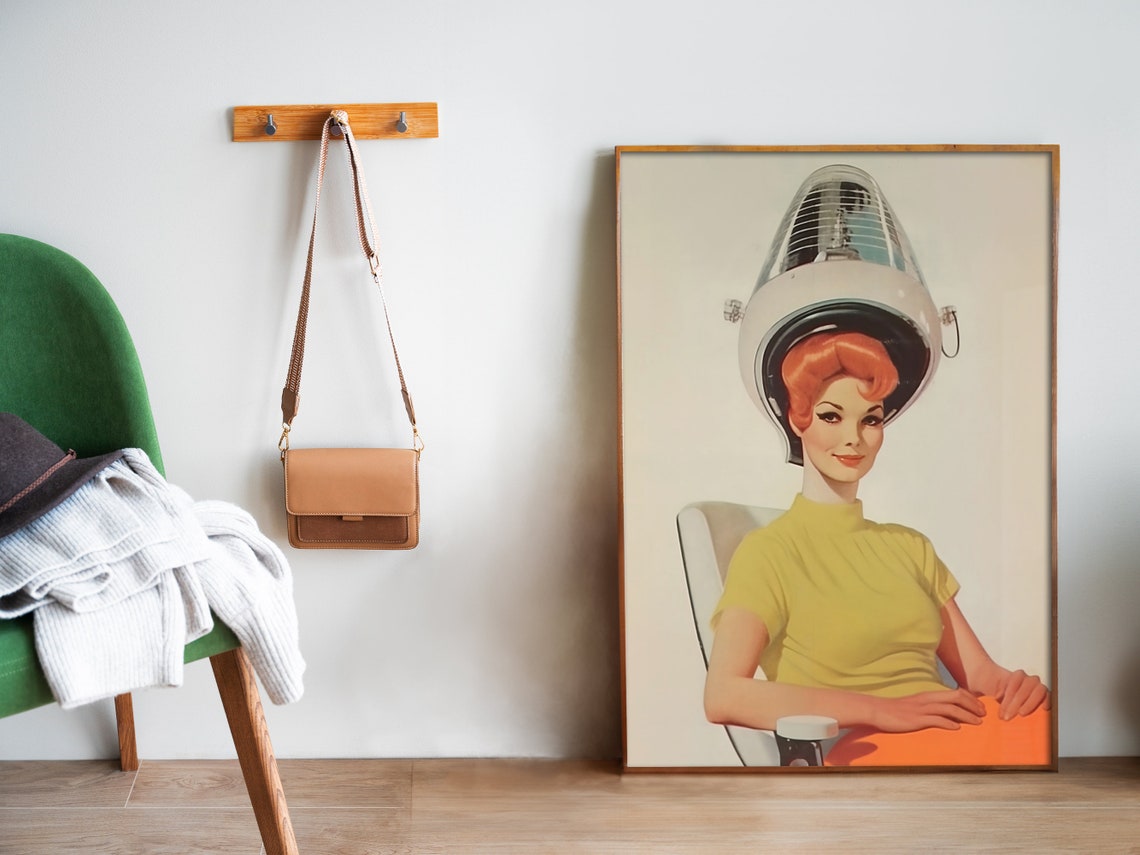 Hair Stylist Vintage Poster 50s Style Print Hairdresser Poster Beauty Salon Art Retro Print Funny Poster Hair Salon Print Housewife - Image 5