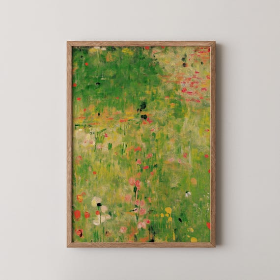 Klimt Italian Garden Print Art Nouveau Floral Landscape