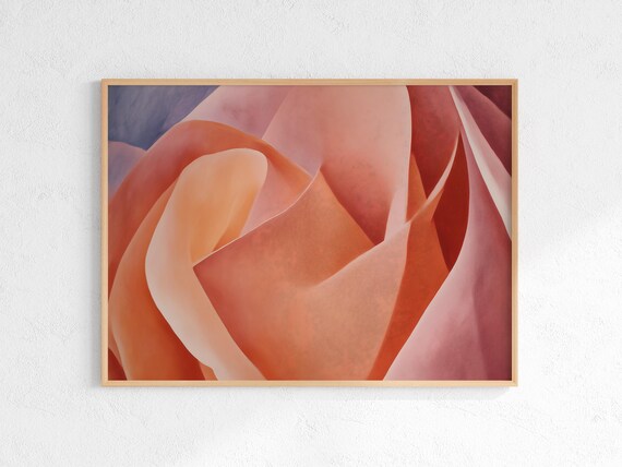 Pink Blossom Macro Abstract Floral Modern Style Large Wall Art
