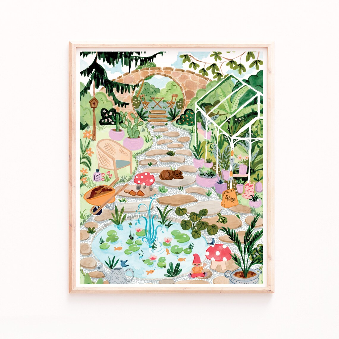 Secret Garden Botanical Art Print by Sabina Fenn