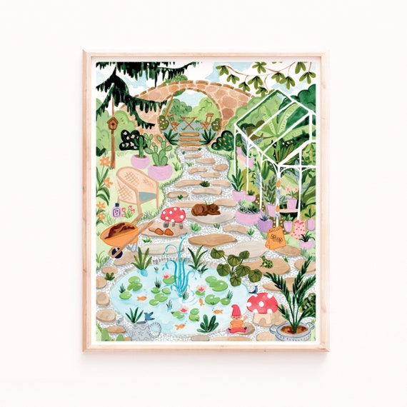 Secret Garden Botanical Art Print by Sabina Fenn