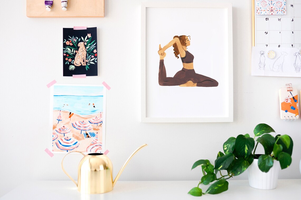 Woman Yoga Minimalist Art Print, Yoga Decor - Image 3