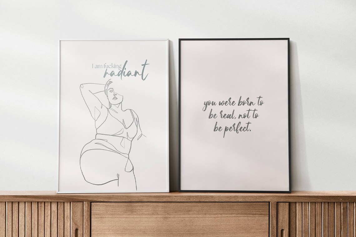 I Am Fucking Radiant Body Positivity Art Print - Image 4