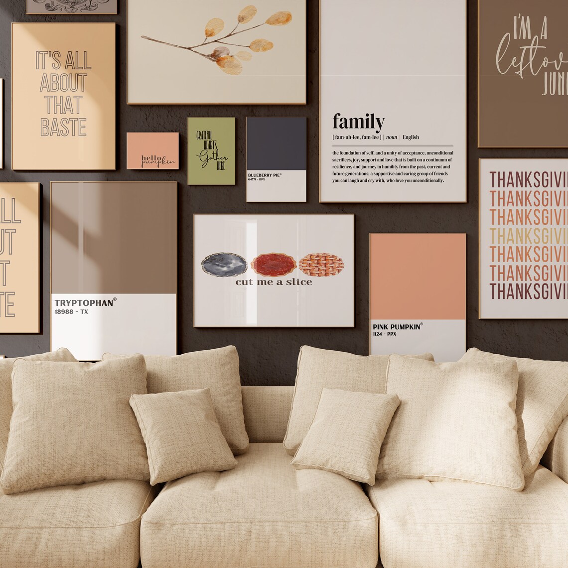 Retro All About That Baste Funny Thanksgiving Turkey Quote Poster - Image 4