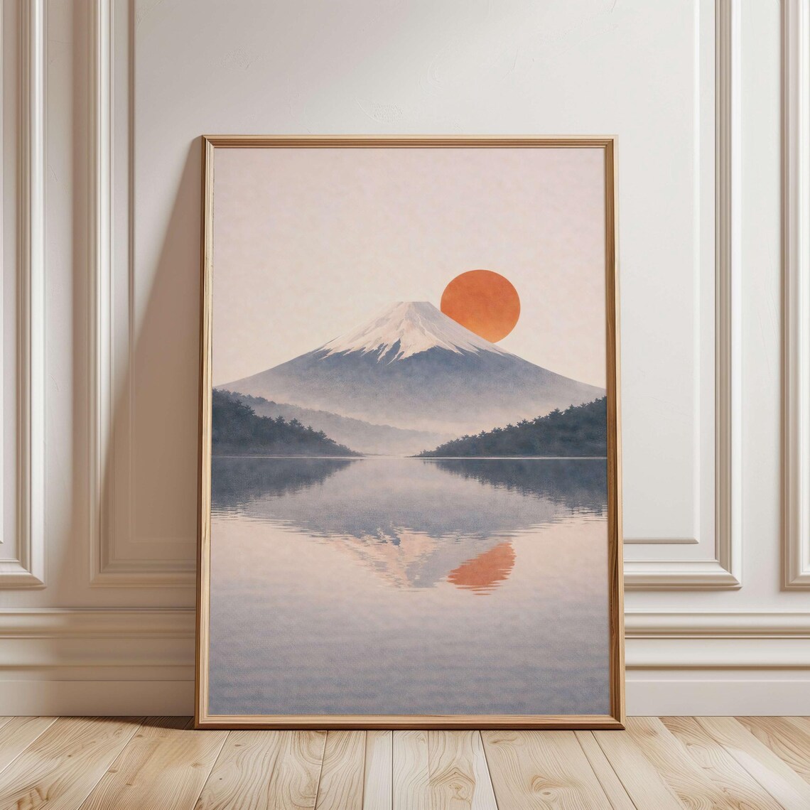 Mount Fuji At Sunrise, Minimalist Travel Poster
