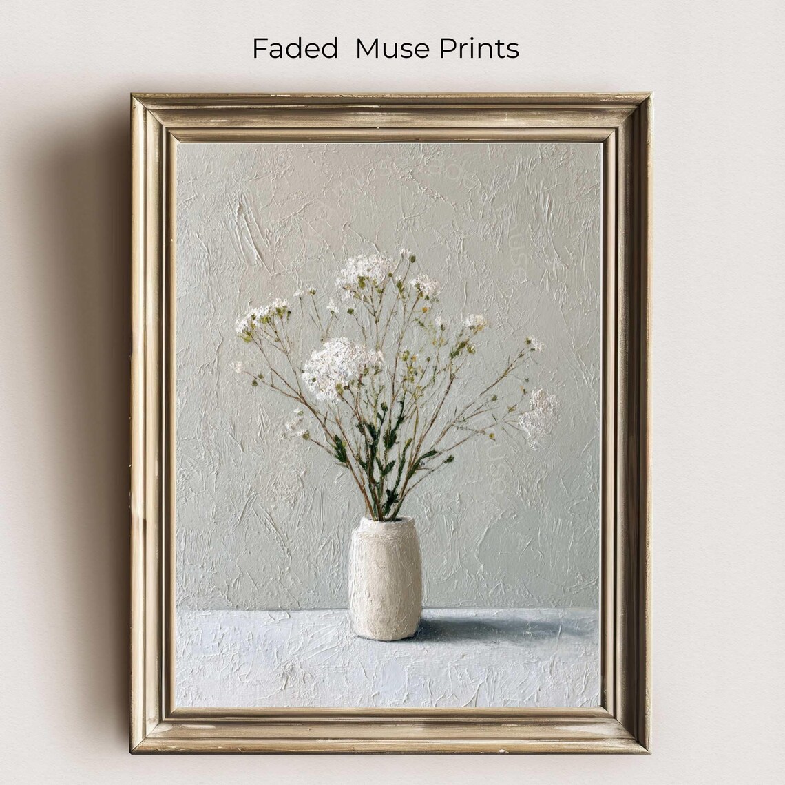 Wildflower Still Life Print, Minimalist Floral