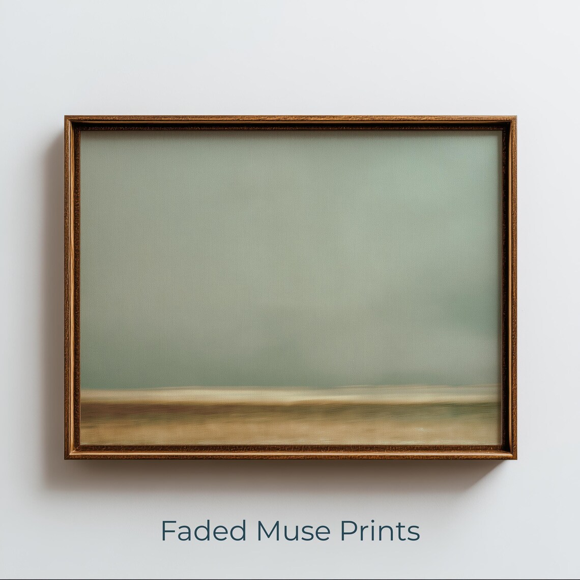 Vintage Abstract Landscape Study, Soft Horizon Line Art
