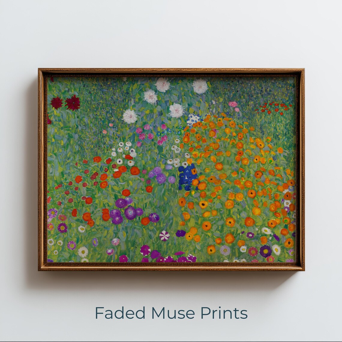 Impressionist Wildflower Meadow Blooming Garden Vintage Floral Landscape Poster
