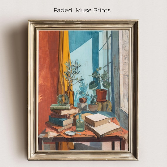 Midcentury Modern Book Lover Still Life