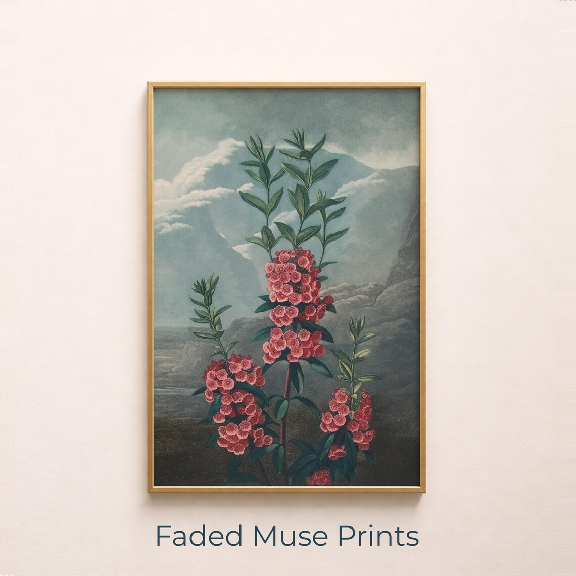 Vintage Foxglove Botanical Illustration, Art Print