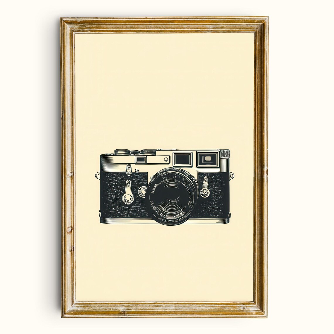 Vintage Camera Monochrome Photography Art Print