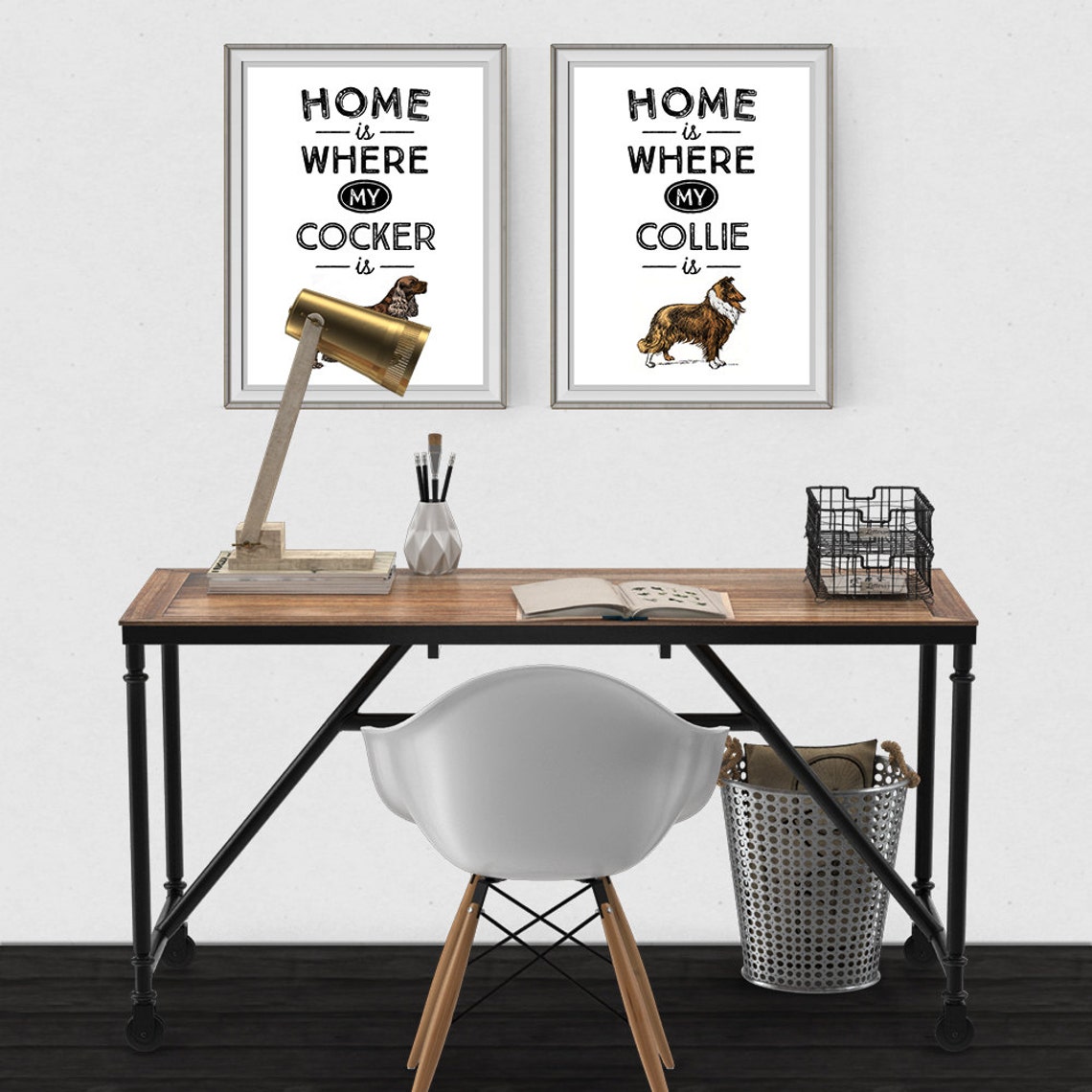 Home Is Where My Collie Is Collie Dog Quote Poster for Lovers - Image 2