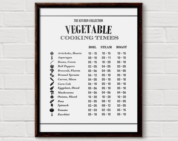 Healthy Recipes Vegetable Kitchen Chart Art Print