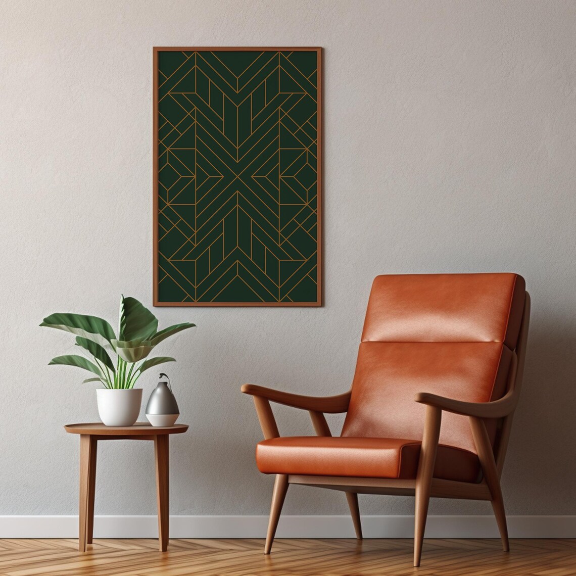 Art Deco Pattern Print, Minimalist Office Wall Art - Image 2
