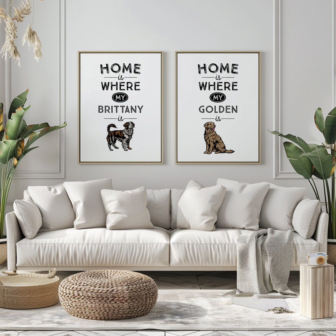 Golden Retriever Dog Quote Home Is Where My Golden Is Poster - Image 2