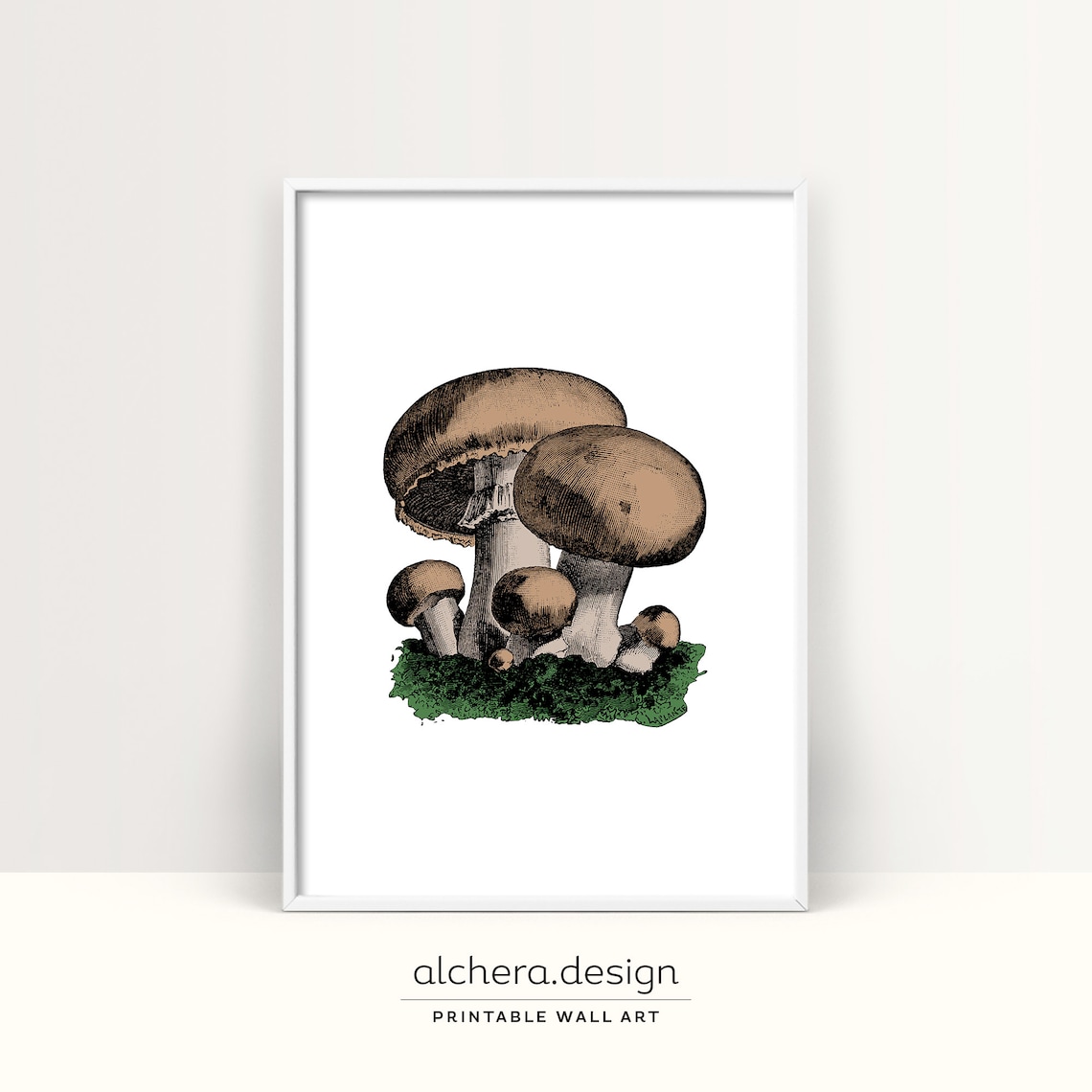 Vintage Mushroom Mushrooms Botanical Art Print