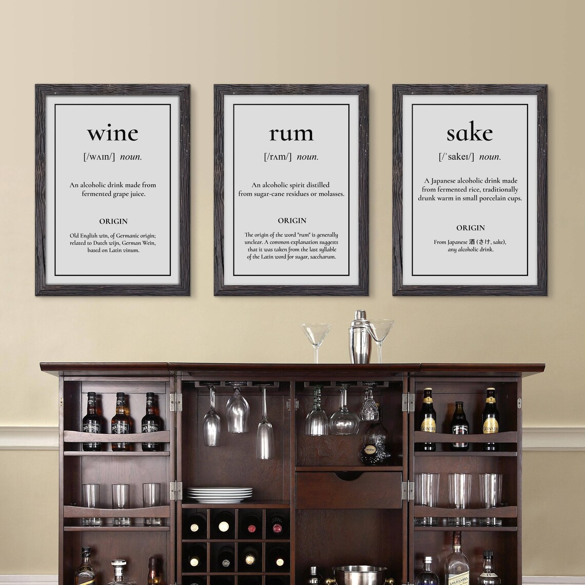 Wine Kitchen Decor Art Print for Bar Cart - Image 2