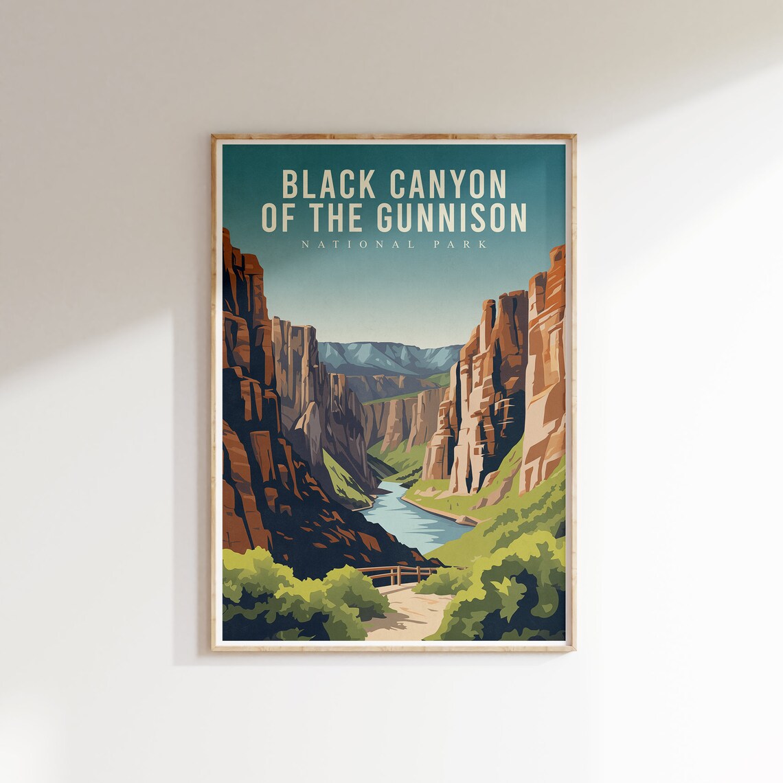 Black Canyon of the Gunnison Travel Poster, Colorado - Image 3