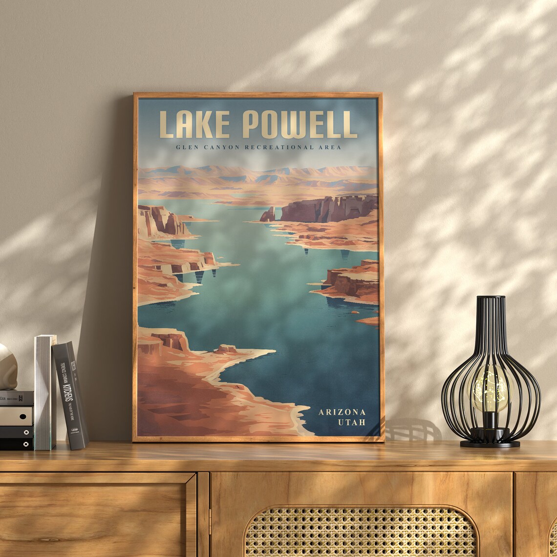 Lake Powell California Travel Poster, USA Travel Art