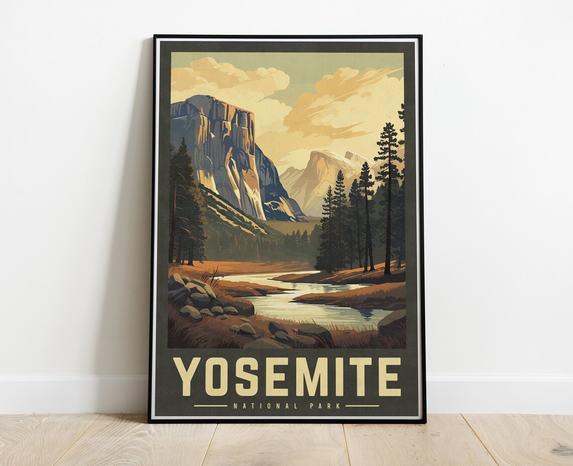 Yosemite National Park Vintage Travel Art Print - Image 2