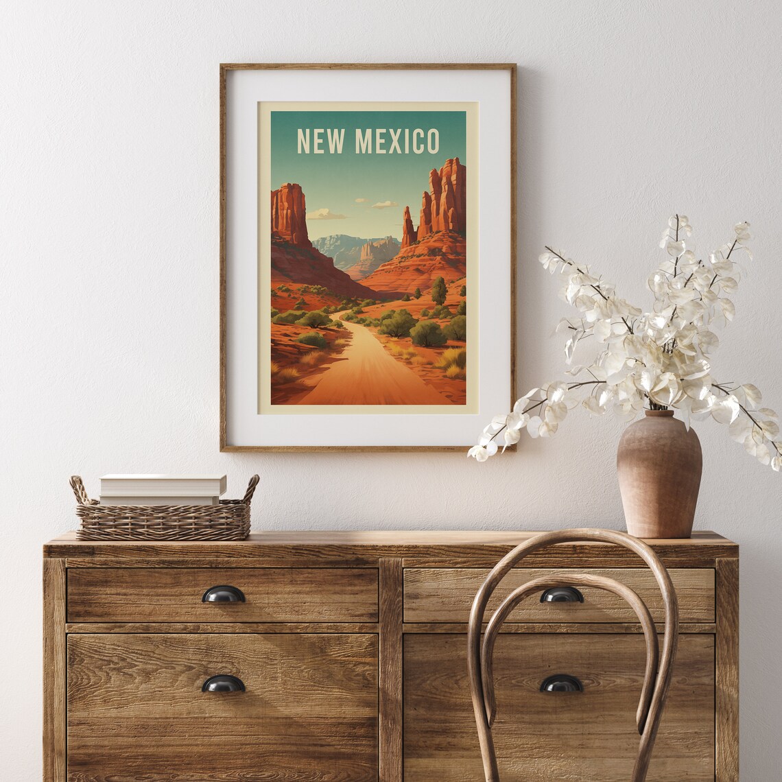 New Mexico Travel Poster, Southwest State Decor - Image 3