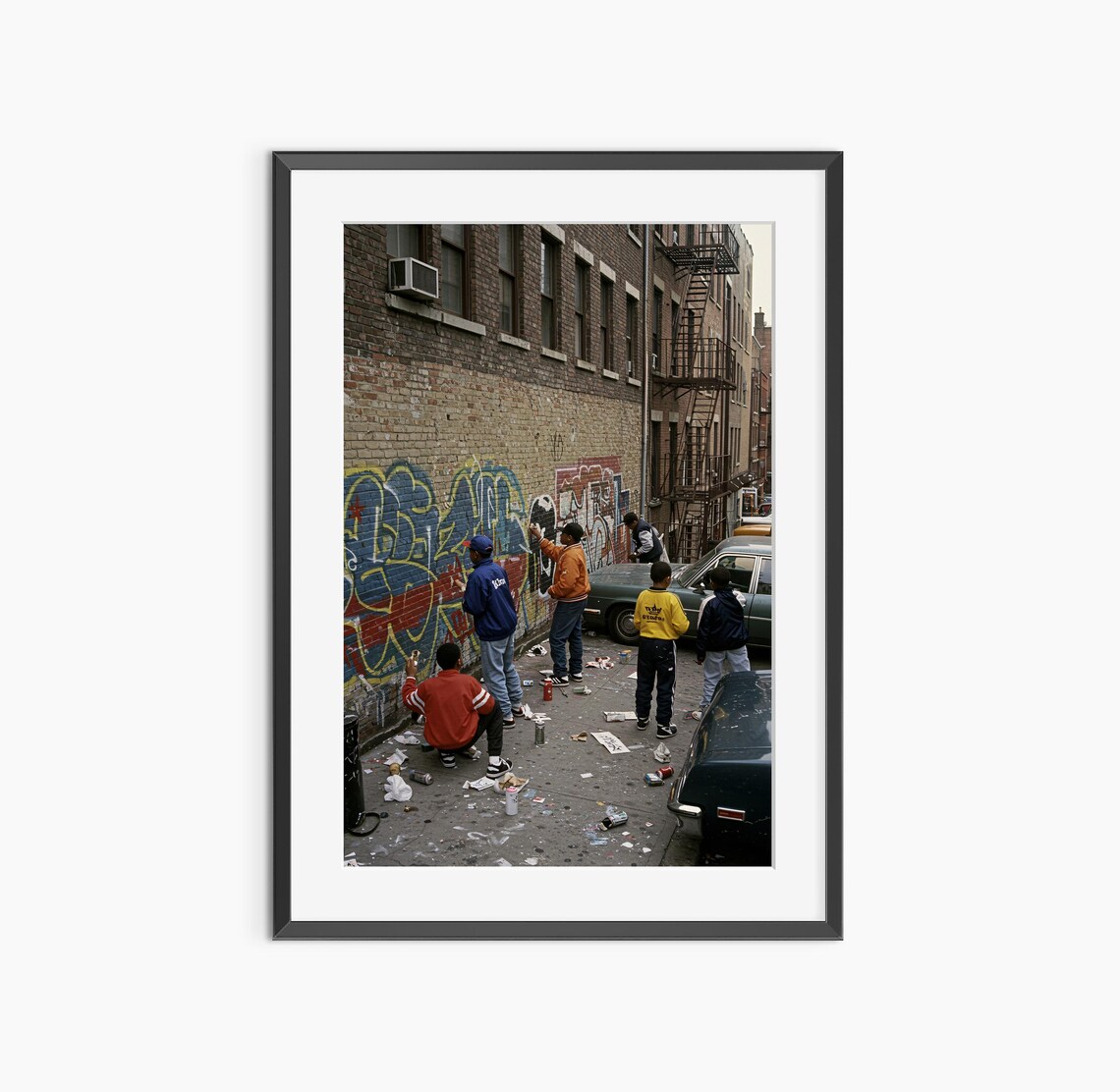 Bronx Graffiti Alley Kids Spray Paint Street Art Photography Poster