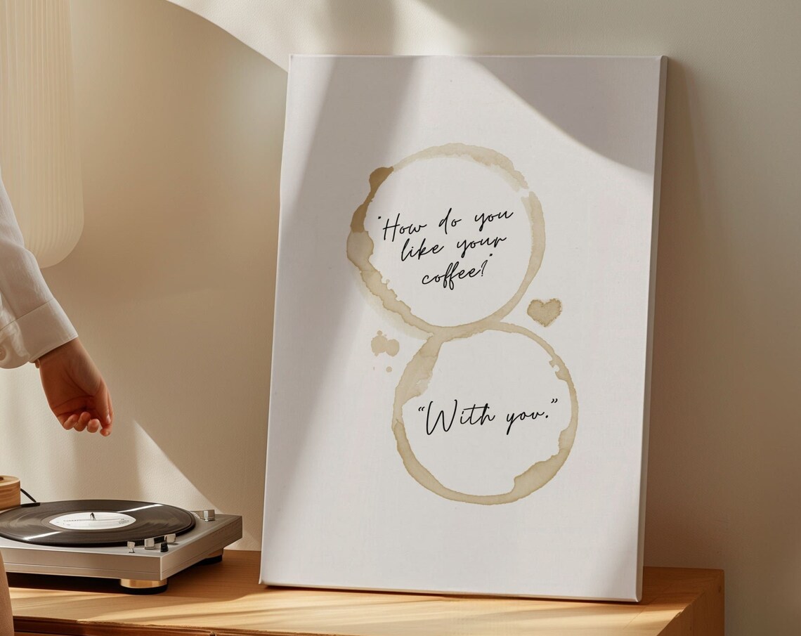 How Do You Like Your Coffee? Modern Heart Art Print