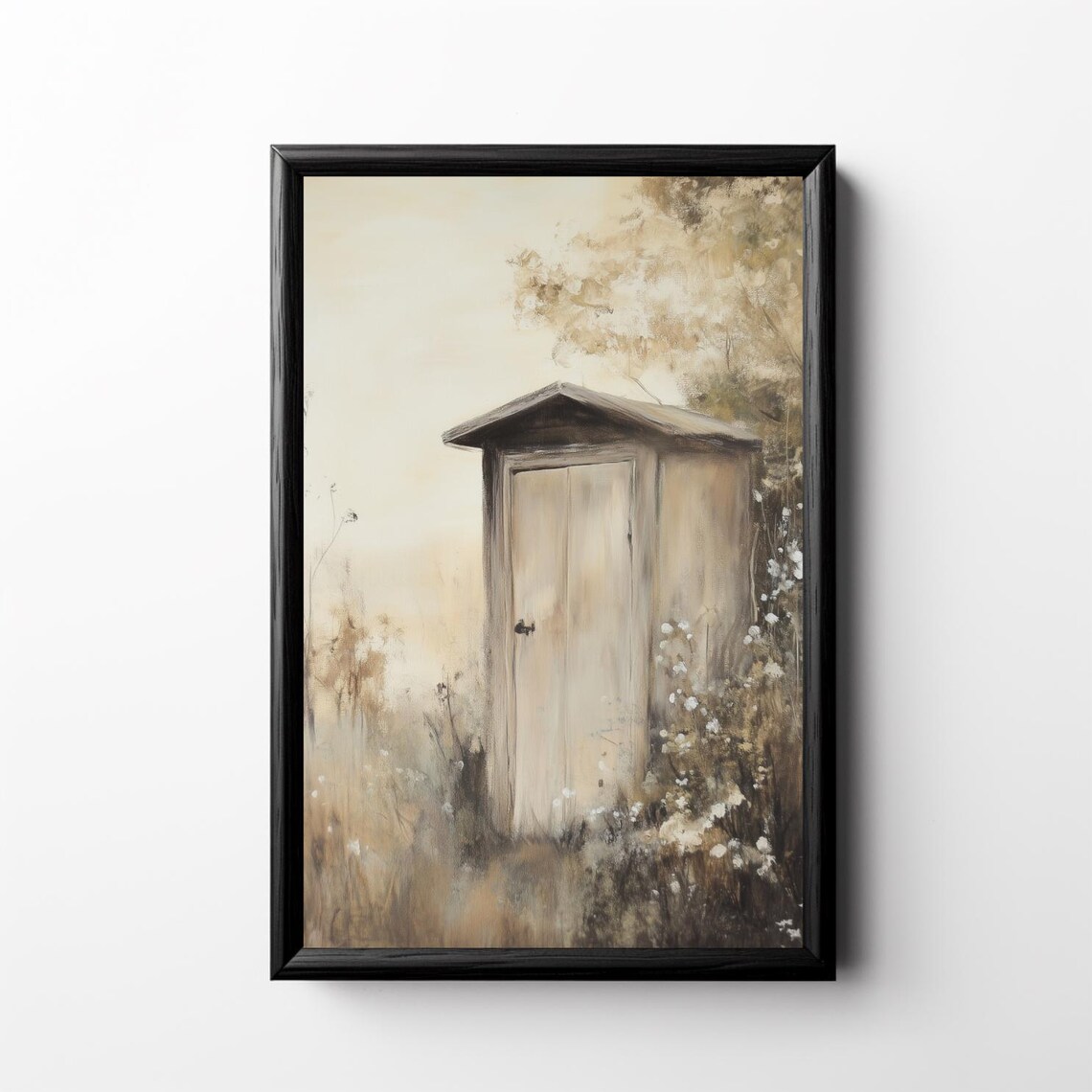 Rustic Outhouse Vintage Cabin Guest Bathroom Wall Art Print - Image 2