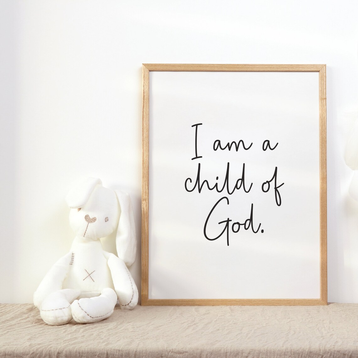 I Am A Child Of God Minimalist Christian Nursery Wall Art Kids Room Bible Verse Wall Art Print Boy Or Girl Baptism Gift