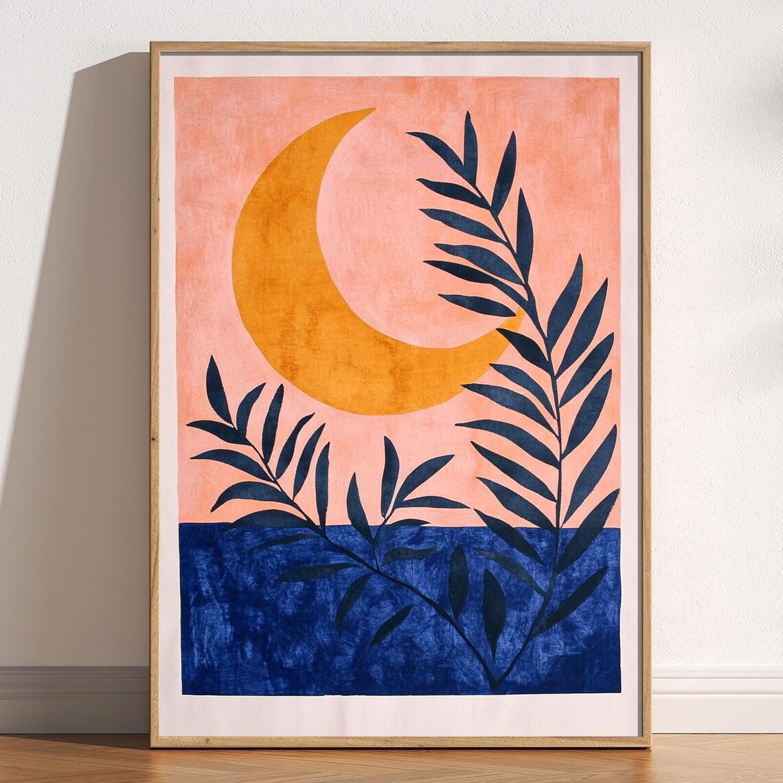 Mid-Century Moon Celestial Abstract Art Print