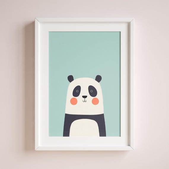 Panda Baby Room Art Playful Nursery Decor Multiple Sizes