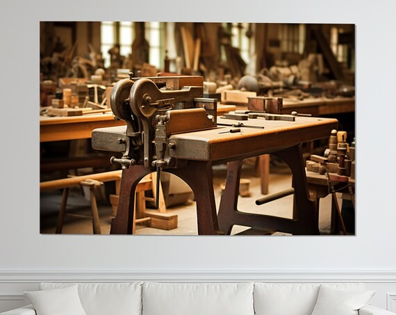 Woodworking Wall Art Woodworker Gift Carpenter Gift Wood Wall Art Vintage Woodworking Tools Print Framed And Ready To Hang