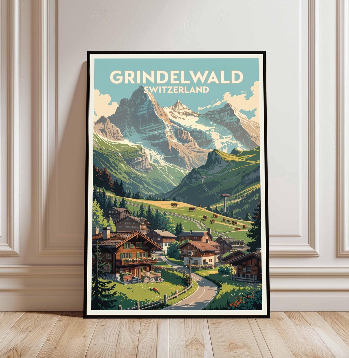 Grindelwald Switzerland Travel Poster