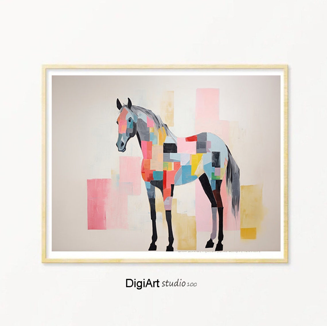 Childrens Room Poster Horse Horse Nursery Print Nursery Farm Animal Print Boy Girl Wall Decoration Print For